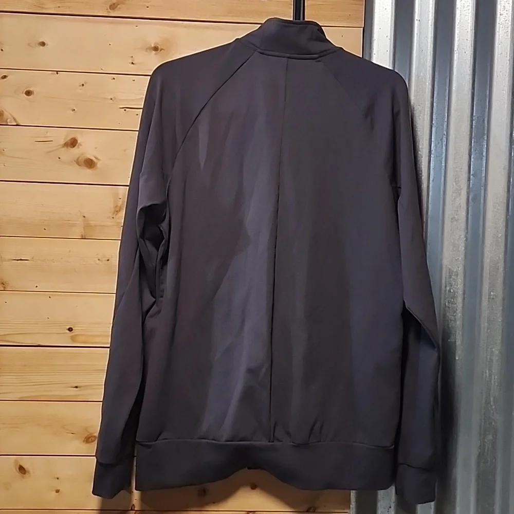 Alphalete Men's Premium Track Jacket Grey Obsidian Size Medium